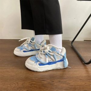 New Style Trends - Kawaii Azure Wave Sneakers - Outfit Ideas