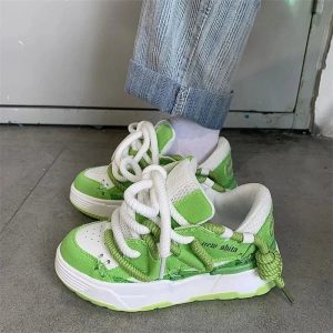 New Style Trends - Kawaii Azure Wave Sneakers - Outfit Ideas