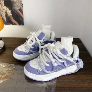 New Style Trends - Kawaii Azure Wave Sneakers - Outfit Ideas