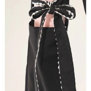 New Style Trends - Kawaii Bow-Tied Cutout Layered Pants - Outfit Ideas