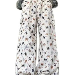 New Style Trends - Kawaii Graffiti Wide Leg Suit Pants - Outfit Ideas