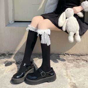 New Style Trends - Kawaii Lace Bow Socks - Outfit Ideas