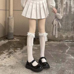 New Style Trends - Kawaii Lace Bow Socks - Outfit Ideas