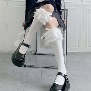 New Style Trends - Kawaii Layered Bow Stockings - Outfit Ideas