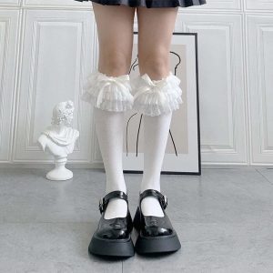 New Style Trends - Kawaii Layered Bow Stockings - Outfit Ideas