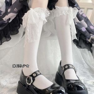 New Style Trends - Kawaii Layered Bow Stockings - Outfit Ideas