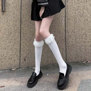 New Style Trends - Kawaii Layered Bow Stockings - Outfit Ideas