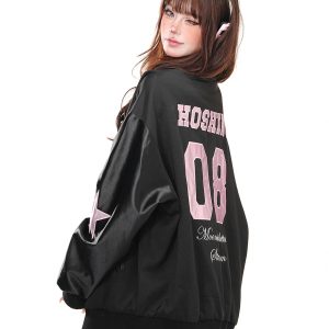 New Style Trends - Kawaii Starwish Satin Bomber Jacket - Outfit Ideas