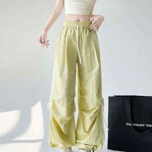 New Style Trends - Kawaii Y2k Ribbon Wide Pants - Outfit Ideas