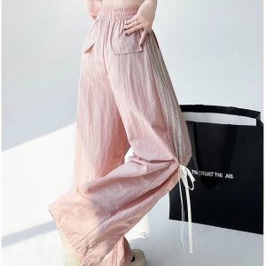 New Style Trends - Kawaii Y2k Ribbon Wide Pants - Outfit Ideas