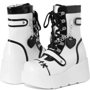 New Style Trends - Metal Decor Punk Boots - Outfit Ideas