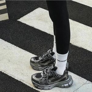 New Style Trends - Metallic Violet Edgy Chunky Sneakers - Outfit Ideas