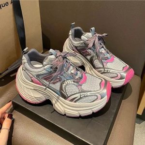 New Style Trends - Metallic Violet Edgy Chunky Sneakers - Outfit Ideas