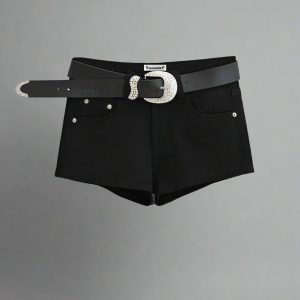 New Style Trends - Midnight Glam Belted Alt Shorts - Outfit Ideas