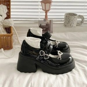 New Style Trends - Midnight Heart Alt Chain Platform Shoes - Outfit Ideas
