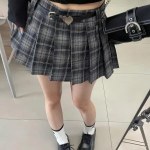 New Style Trends - Midnight Prep Pleated Retro Skirt - Outfit Ideas