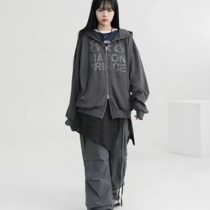 New Style Trends - Midnight Print Core Alt Edgy Hoodie - Outfit Ideas