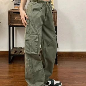 New Style Trends - Olive Green Utility Y2k Cargo Pants - Outfit Ideas
