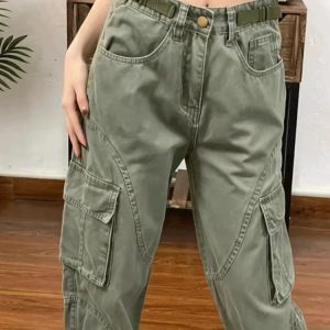 New Style Trends - Olive Green Utility Y2k Cargo Pants - Outfit Ideas