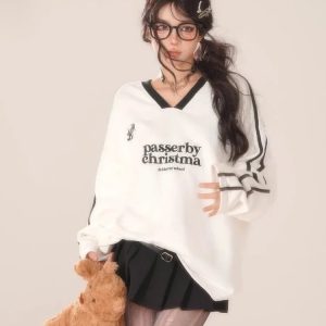New Style Trends - Passerby Varsity Alt Oversized Sweatshirt - Outfit Ideas
