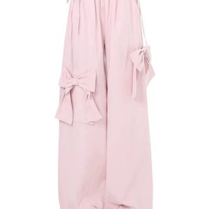 New Style Trends - Pastel Cute Bubblegum Bow Lounge Pants - Outfit Ideas
