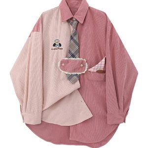 New Style Trends - Pastel Cute Puppy Patchwork Shirt - Outfit Ideas