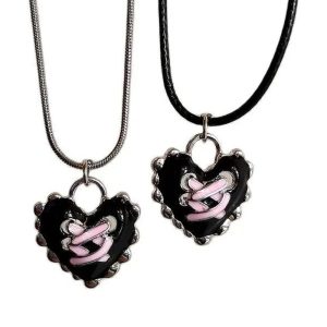 New Style Trends - Pastel Goth Dark Romance Corset Heart Necklace - Outfit Ideas