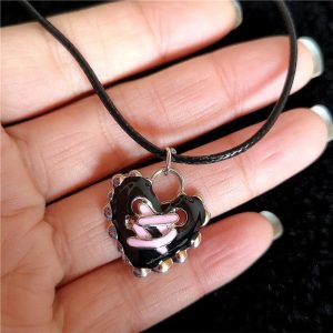 New Style Trends - Pastel Goth Dark Romance Corset Heart Necklace - Outfit Ideas