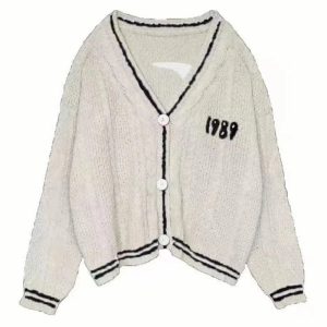 New Style Trends - Pastel Retro Blue Bird Embroidery Cardigan - Outfit Ideas