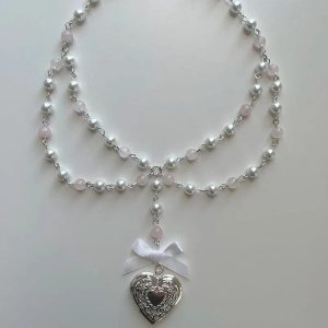 New Style Trends - Pearl Rose Quartz Necklace - Outfit Ideas