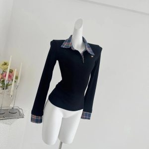 New Style Trends - Plaid Collar Retro Preppy Sweater - Outfit Ideas