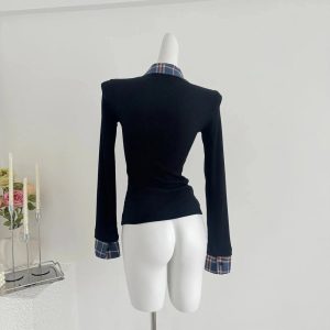 New Style Trends - Plaid Collar Retro Preppy Sweater - Outfit Ideas