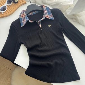 New Style Trends - Plaid Collar Retro Preppy Sweater - Outfit Ideas
