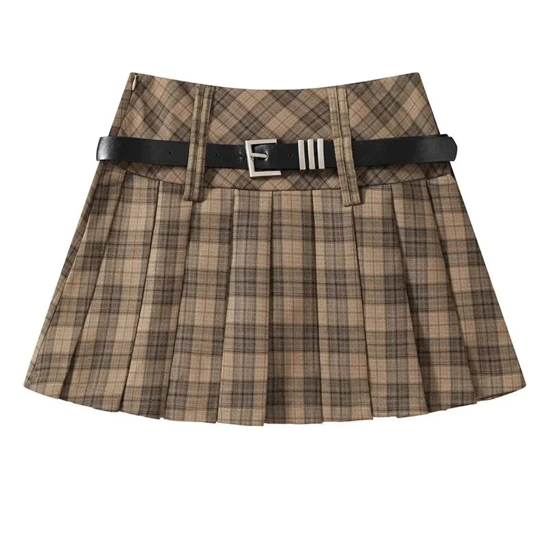 New Style Trends - Plaidcore Pleated Mini Retro Skirt - Outfit Ideas