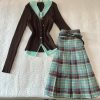 New Style Trends - Preppy Chic Layered Retro Outfit Set - Outfit Ideas