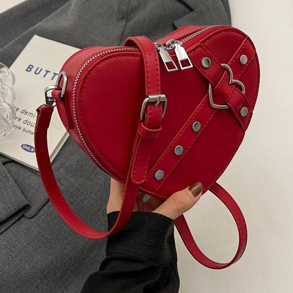 New Style Trends - Punk Love Studded Y2k Shoulder Bag - Outfit Ideas