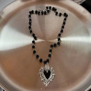 New Style Trends - Red Heart Gothic Necklace - Outfit Ideas
