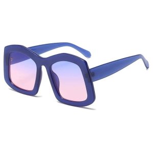 New Style Trends - Retro Big Square Gradient Sunglasses - Outfit Ideas