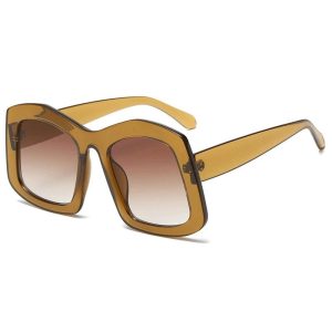 New Style Trends - Retro Big Square Gradient Sunglasses - Outfit Ideas