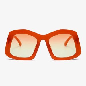 New Style Trends - Retro Big Square Gradient Sunglasses - Outfit Ideas