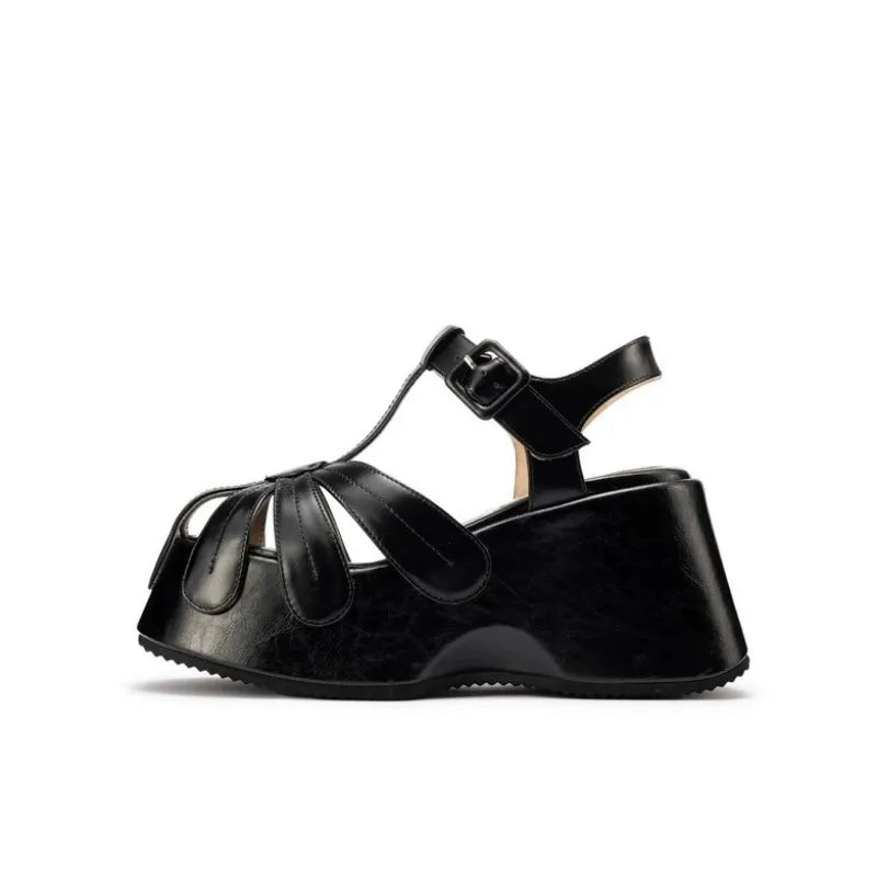 New Style Trends - Retro Bloom Denim Aesthetic Sandals - Outfit Ideas