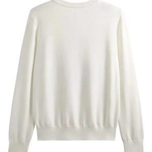 New Style Trends - Retro Embroidery Knit Pullover - Outfit Ideas