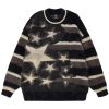 New Style Trends - Retro Fuzzy Galaxy Star Sweater - Outfit Ideas