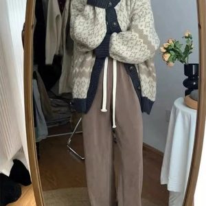 New Style Trends - Retro Jacquard Button Cardigan - Outfit Ideas