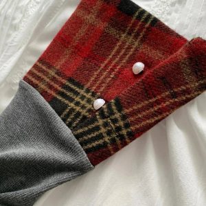 New Style Trends - Retro Plaid Layered Outfit Set - Outfit Ideas