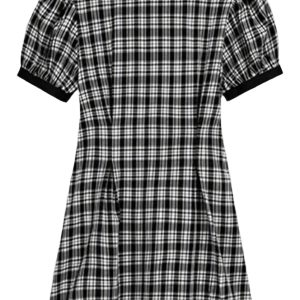New Style Trends - Retro Plaid Peter Pan Dress - Outfit Ideas