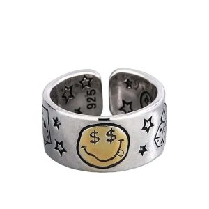 New Style Trends - Retro Poker Dice Smile Ring - Outfit Ideas