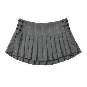 New Style Trends - Retro Preppy Style Plaid Pleated Mini Skirt - Outfit Ideas