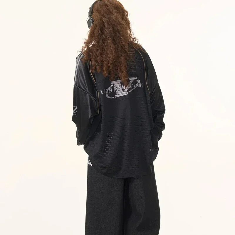 New Style Trends - Retro Streetwear Oversized Long Sleeve Top - Outfit Ideas