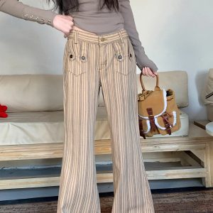 New Style Trends - Retro Striped Flare Pants - Outfit Ideas